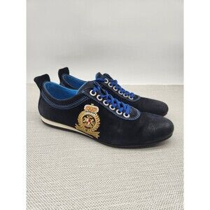 Sebata Size 40 Blue Leather Casual Sneaker Men Lace Up Shoes
